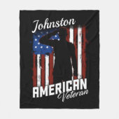 Speciaal Amerikaans Veteraan Soldaat Vlag Fleece Deken (Voorkant)