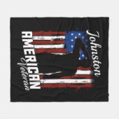 Speciaal Amerikaans Veteraan Soldaat Vlag Fleece Deken (Voorkant (Horizontaal))