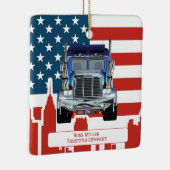 Speciaal Amerikaans Vlag Skyline Trucker Keramisch Ornament (Rechts)