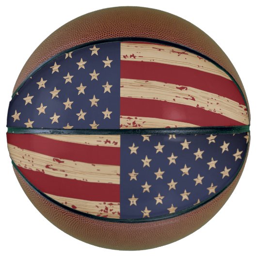 Speciaal Amerikaans vlaggestinktpatriottisch Basketbal (Voorkant)