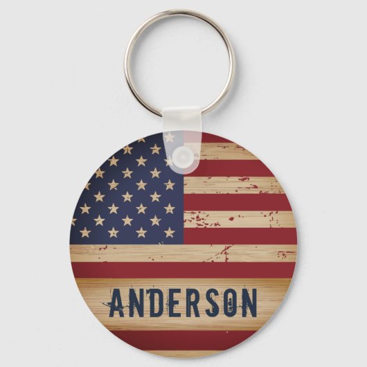 Speciaal Amerikaans vlaggestinktpatriottisch Sleutelhanger (Achterkant)