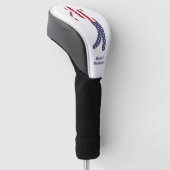 Speciaal Amerikaans vlaggolfer Silhouette Golfheadcover (Schuin)