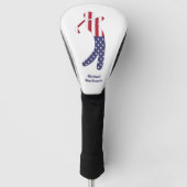 Speciaal Amerikaans vlaggolfer Silhouette Golfheadcover (Voorkant)