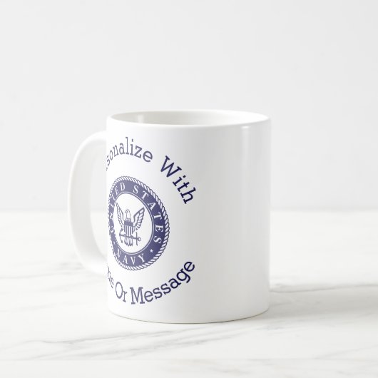 Speciaal Amerikaanse marine Emblem Koffiemok (Voorkant links)