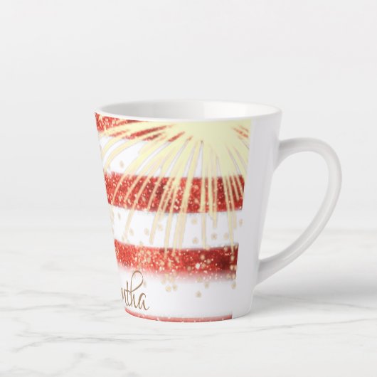 Speciaal Amerikaanse vlag op 4 juli Latte Mok (Rechts)