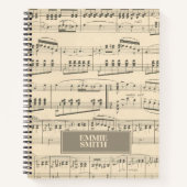 Speciaal Antiek vel muziek Notitieboek (Voorkant)