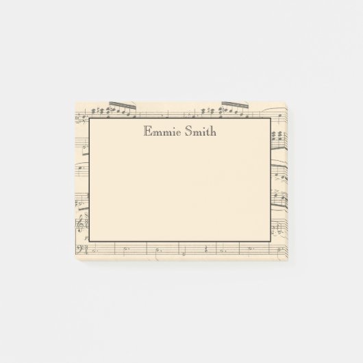 Speciaal  Antiek vel muziek Post-it® Notes (Voorkant)