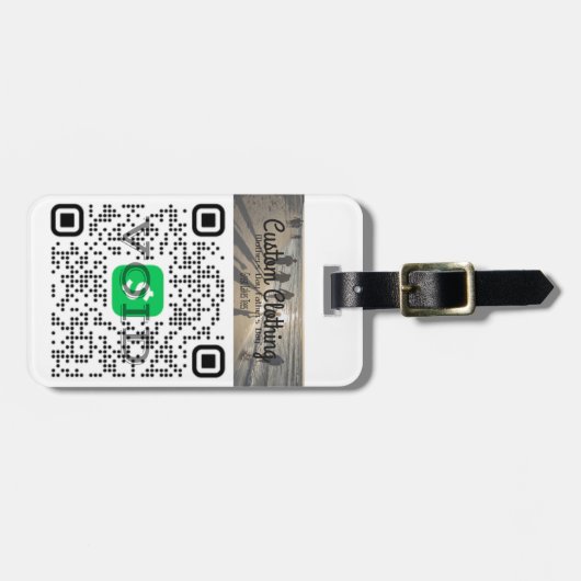 Speciaal app- en Venmo QR-code Bagagelabel (Voorkant horizontaal)