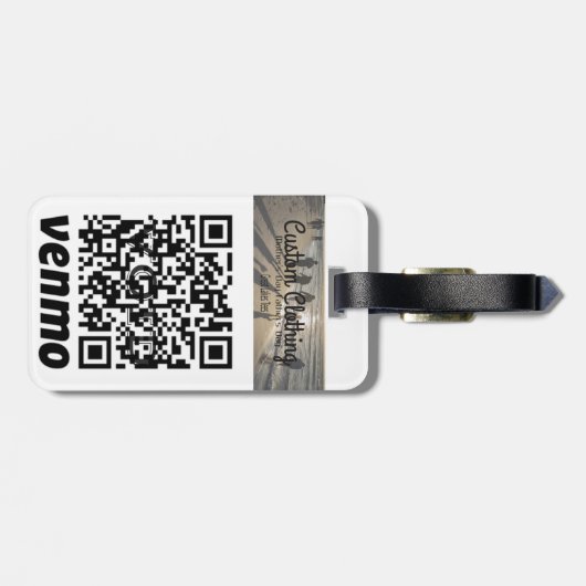 Speciaal app- en Venmo QR-code Bagagelabel (Achterkant horizontaal)
