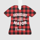 Speciaal Archeology Student US Flag Pset Ornament (voorkant)