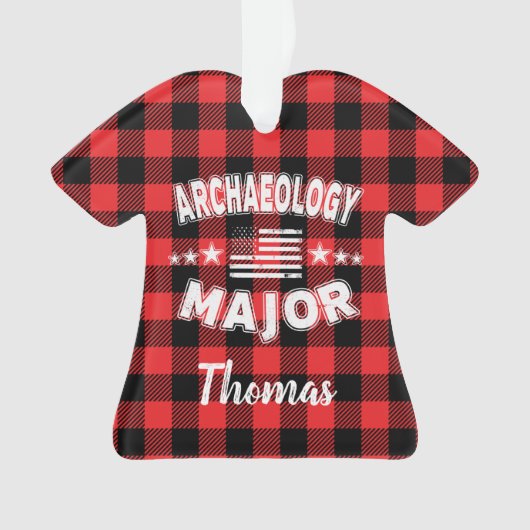 Speciaal Archeology Student US Flag Pset Ornament (voorkant)
