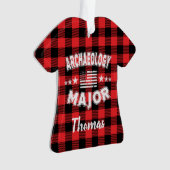 Speciaal Archeology Student US Flag Pset Ornament (voorkant)