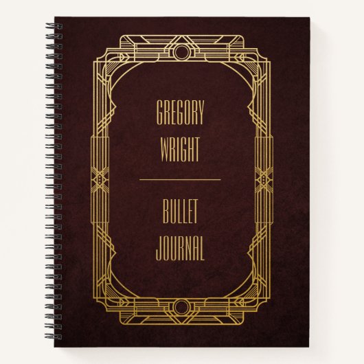 Speciaal Art Deco Bullet Journal Notitieboek (Voorkant)