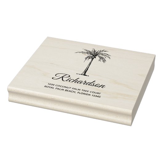 Speciaal artistiek palmboomvormig modern script rubberstempel (Stempel)