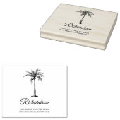 Speciaal artistiek palmboomvormig modern script rubberstempel (Gestempeld)