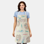 Speciaal artistiek Schort met kunstartikelen (Gedragen)