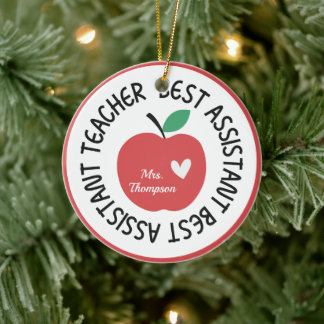 Speciaal assistent-Ornament van de leraar Keramisch Ornament
