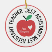 Speciaal assistent-Ornament van de leraar Keramisch Ornament (Voorkant)