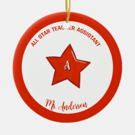 Speciaal assistent-Ornament van de leraar Keramisch Ornament