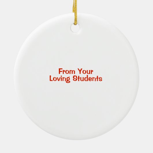 Speciaal assistent-Ornament van de leraar Keramisch Ornament (Achterkant)