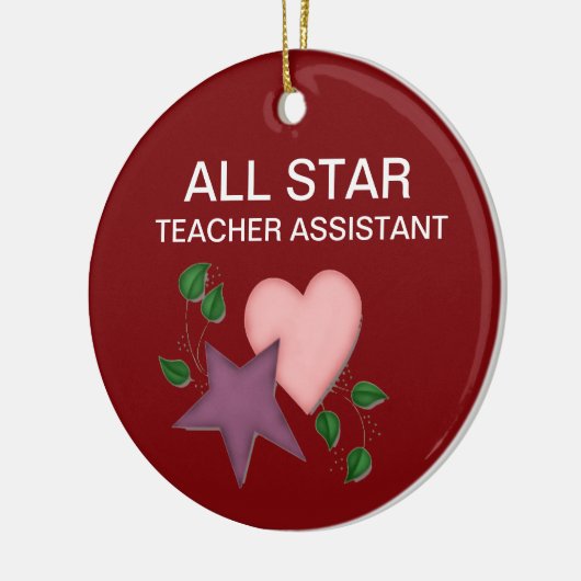 Speciaal assistent-Ornament van de leraar Keramisch Ornament (Links)