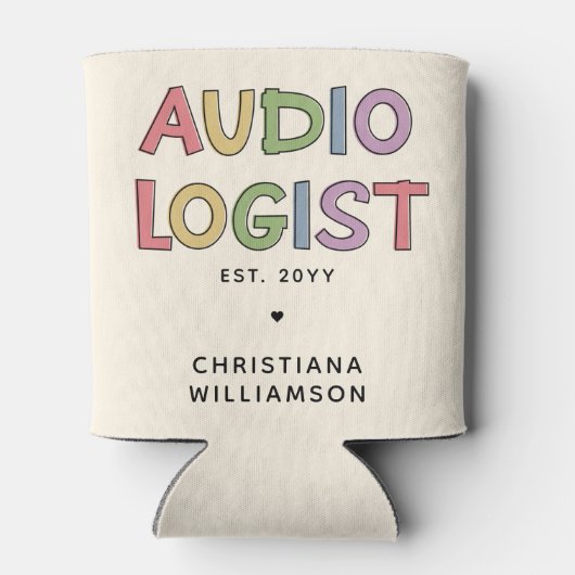 Speciaal audioloog Audiology Afstuderen Gift Blikjeskoeler (Achterkant)