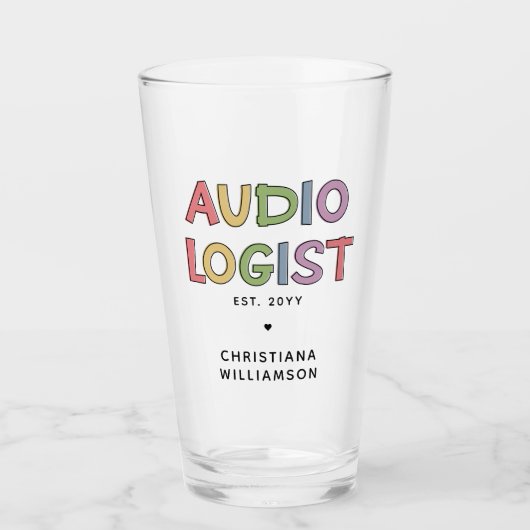Speciaal audioloog Audiology Afstuderen Gift Glas (Voorkant)
