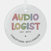 Speciaal audioloog Audiology Afstuderen Gift Glas Ornament (Voorkant)