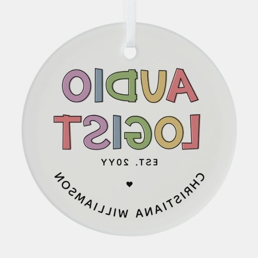 Speciaal audioloog Audiology Afstuderen Gift Glas Ornament (Achterkant)