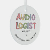 Speciaal audioloog Audiology Afstuderen Gift Glas Ornament (Voorkant Rechts)