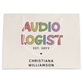 Speciaal audioloog Audiology Afstuderen Gift Groot Cadeauzakje (Voorkant)