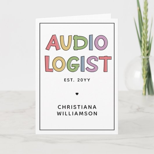 Speciaal audioloog Audiology Afstuderen Gift Kaart (Voorkant)