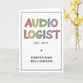 Speciaal audioloog Audiology Afstuderen Gift Kaart (Gele Bloem)