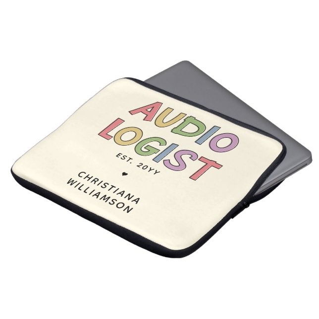 Speciaal audioloog Audiology Afstuderen Gift Laptop Sleeve (Voorkant top)