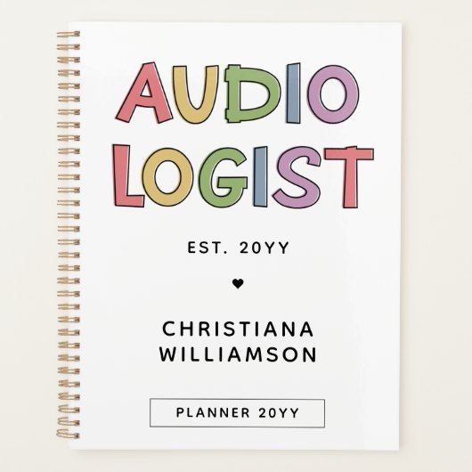 Speciaal audioloog Audiology Afstuderen Gift Planner (Voorkant)