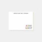 Speciaal audioloog Audiology Afstuderen Gift Post-it® Notes (Voorkant)