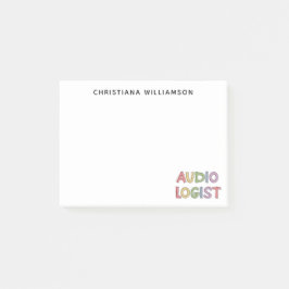 Speciaal audioloog Audiology Afstuderen Gift Post-it® Notes