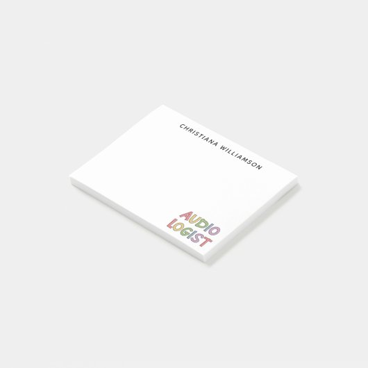 Speciaal audioloog Audiology Afstuderen Gift Post-it® Notes (Schuin)