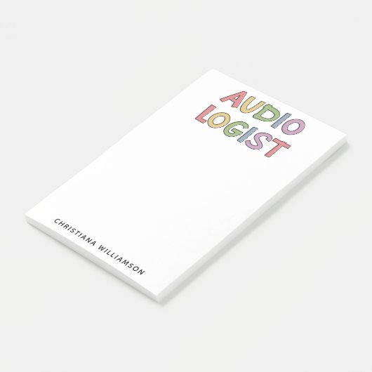 Speciaal audioloog Audiology Afstuderen Gift Post-it® Notes (Schuin)