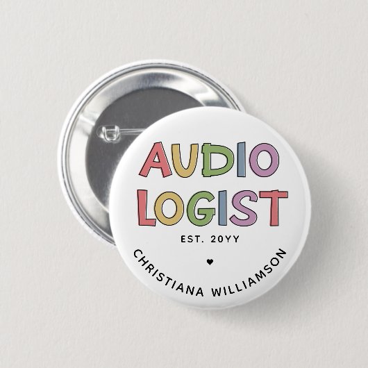 Speciaal audioloog Audiology Afstuderen Gift Ronde Button 5,7 Cm (Voorkant /achterkant)