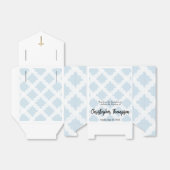 Speciaal Baby Baptisme Gold Cross Blue patroon Bedankdoosjes (Uitgevouwen)