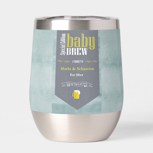 Speciaal Baby Brew Bier Label Funny Shower (Achterkant)
