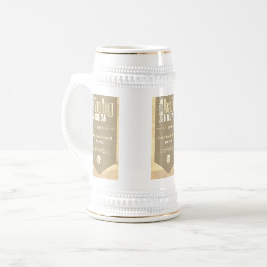 Speciaal Baby Brew Bier Label Funny Shower Bierpul (Voorkant links)