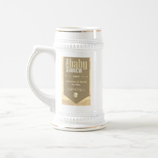 Speciaal Baby Brew Bier Label Funny Shower Bierpul (Links)