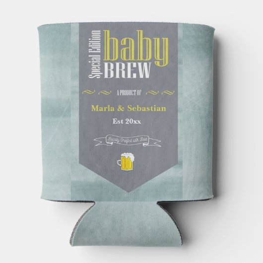 Speciaal Baby Brew Bier Label Funny Shower Blikjeskoeler (Achterkant)