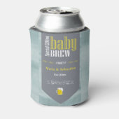 Speciaal Baby Brew Bier Label Funny Shower Blikjeskoeler (Blikje Achterkant)