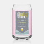 Speciaal Baby Brew Bier Label Funny Shower Blikvorm Glas (Voorkant)