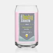 Speciaal Baby Brew Bier Label Funny Shower Blikvorm Glas (Achterkant)