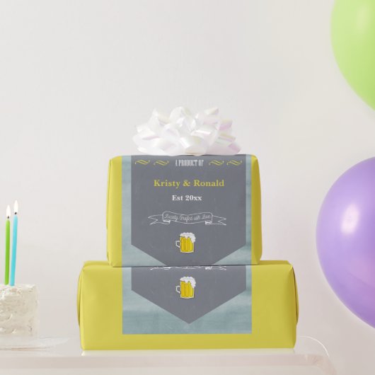 Speciaal Baby Brew Bier Label Funny Shower Cadeaupapier (Feestgeschenken)