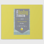Speciaal Baby Brew Bier Label Funny Shower Cadeaupapier (Vlak)